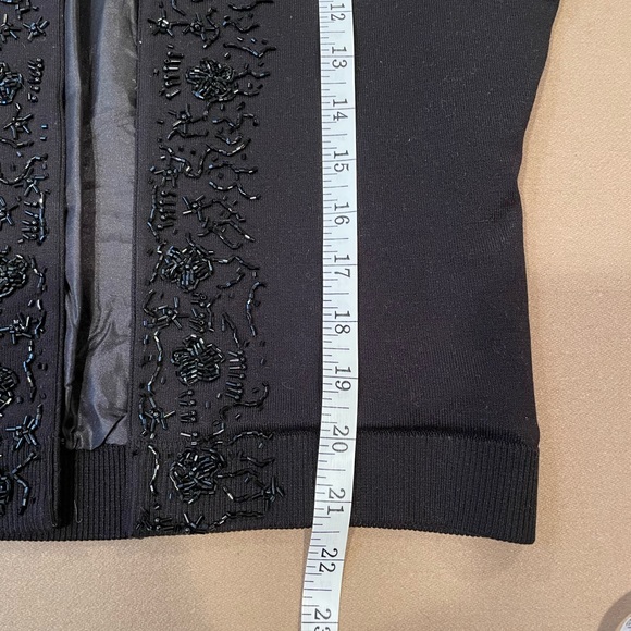 INC Black Beaded Evening Cardigan - size Medium - Picture 8 of 8